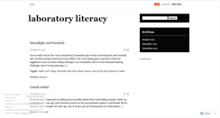 Desktop Screenshot of laboratoryliteracy.wordpress.com