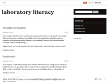 Tablet Screenshot of laboratoryliteracy.wordpress.com