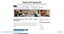 Desktop Screenshot of history2311spring2011.wordpress.com