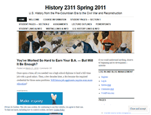 Tablet Screenshot of history2311spring2011.wordpress.com