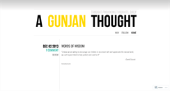 Desktop Screenshot of agunjanthought.wordpress.com