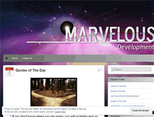 Tablet Screenshot of marvelousdevelopment.wordpress.com