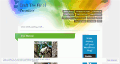 Desktop Screenshot of craftthefinalfrontier.wordpress.com