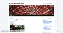 Desktop Screenshot of creatingpeaceofmind.wordpress.com