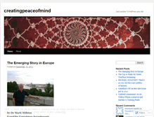 Tablet Screenshot of creatingpeaceofmind.wordpress.com