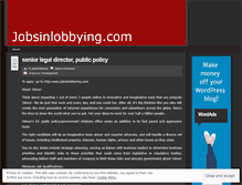 Tablet Screenshot of jobsinlobbying.wordpress.com