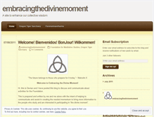 Tablet Screenshot of embracingthedivinemoment.wordpress.com