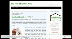 Desktop Screenshot of obatherbalbronkitisalami.wordpress.com