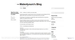 Desktop Screenshot of mateofyours.wordpress.com