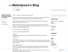 Tablet Screenshot of mateofyours.wordpress.com