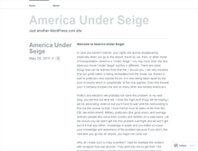 Tablet Screenshot of americaunderseige.wordpress.com