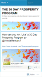Mobile Screenshot of 30dayprosperityprogram.wordpress.com