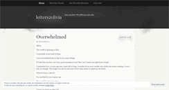 Desktop Screenshot of letters2olivia.wordpress.com