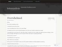 Tablet Screenshot of letters2olivia.wordpress.com