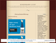 Tablet Screenshot of eisenbahnlust.wordpress.com