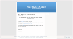 Desktop Screenshot of freeitunescodes.wordpress.com