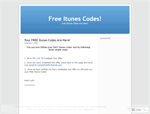 Tablet Screenshot of freeitunescodes.wordpress.com