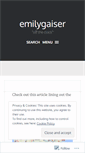 Mobile Screenshot of emilygaiser.wordpress.com