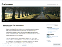 Tablet Screenshot of environmentsolution.wordpress.com
