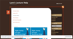 Desktop Screenshot of lynnslecturehelp.wordpress.com