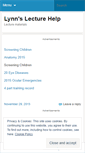 Mobile Screenshot of lynnslecturehelp.wordpress.com