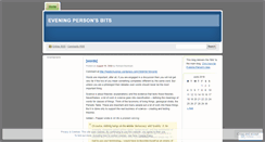 Desktop Screenshot of eveningpersonbits.wordpress.com