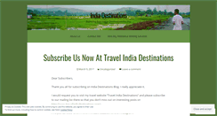 Desktop Screenshot of indiadestinationsblog.wordpress.com