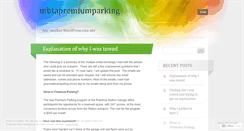 Desktop Screenshot of mbtapremiumparking.wordpress.com