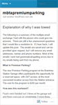 Mobile Screenshot of mbtapremiumparking.wordpress.com