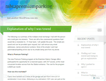 Tablet Screenshot of mbtapremiumparking.wordpress.com