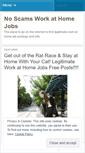 Mobile Screenshot of noscamsworkathomejobs.wordpress.com