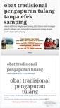 Mobile Screenshot of obattradisionalpengapurantulang.wordpress.com
