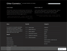 Tablet Screenshot of glittercosmetics.wordpress.com