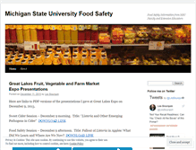 Tablet Screenshot of michiganstateuniversityfoodsafety.wordpress.com