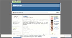 Desktop Screenshot of namefreak.wordpress.com