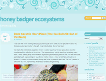 Tablet Screenshot of honeybadgerecosystems.wordpress.com