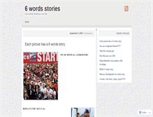 Tablet Screenshot of 6wordsstories.wordpress.com