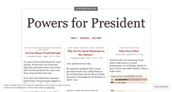 Desktop Screenshot of powersforpresident.wordpress.com