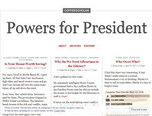 Tablet Screenshot of powersforpresident.wordpress.com