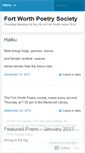 Mobile Screenshot of fortworthpoetrysociety.wordpress.com