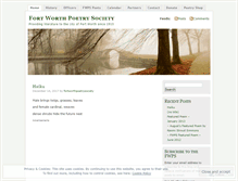 Tablet Screenshot of fortworthpoetrysociety.wordpress.com