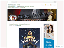 Tablet Screenshot of criticafilms.wordpress.com