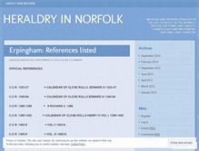 Tablet Screenshot of heraldryinnorfolk.wordpress.com