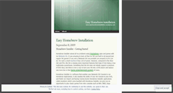 Desktop Screenshot of easyhomebrewinstallation.wordpress.com