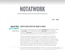 Tablet Screenshot of notatwork.wordpress.com