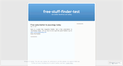 Desktop Screenshot of freestufftest.wordpress.com