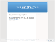 Tablet Screenshot of freestufftest.wordpress.com