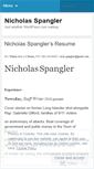 Mobile Screenshot of nicholasspangler.wordpress.com