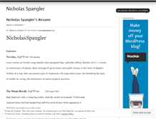 Tablet Screenshot of nicholasspangler.wordpress.com
