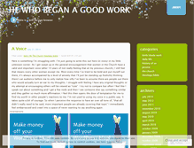Tablet Screenshot of hewhobeganagoodwork.wordpress.com